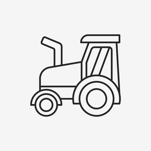 Ícone de linha de caminhão de carga — Vetor de Stock