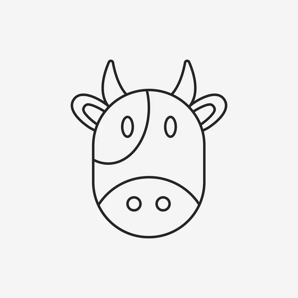 Cow line icon — Stock Vector