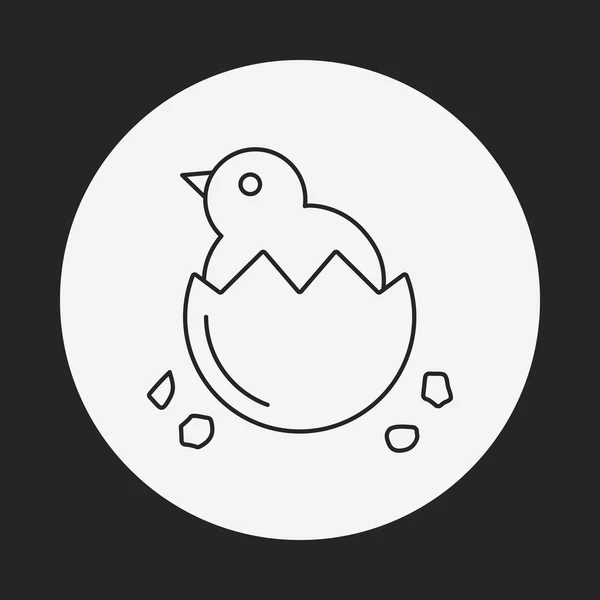 Chicken line icon — Stock Vector