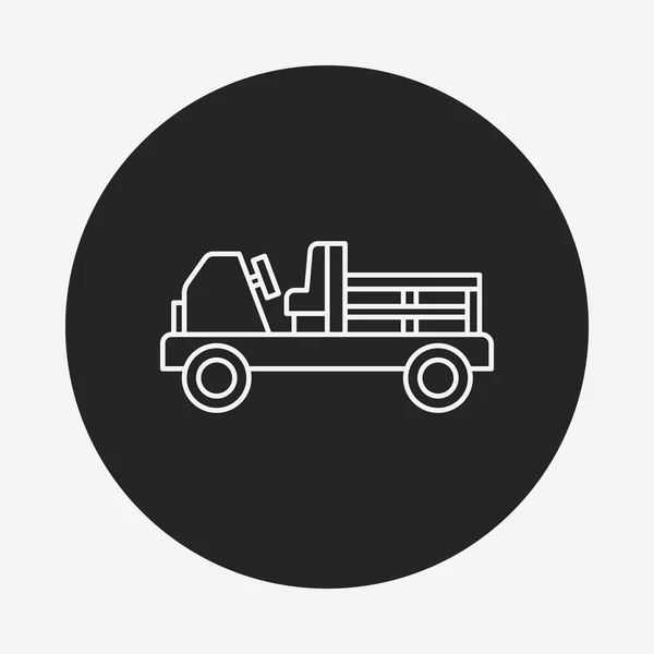 Icône de ligne de camion cargo — Image vectorielle