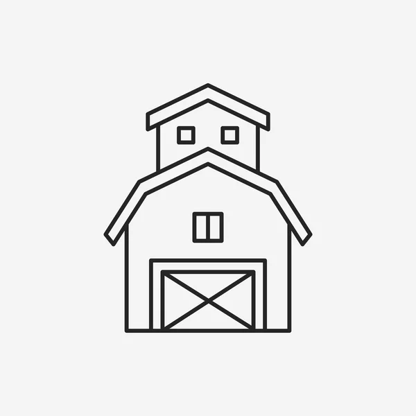 Barn line icon — Stock Vector