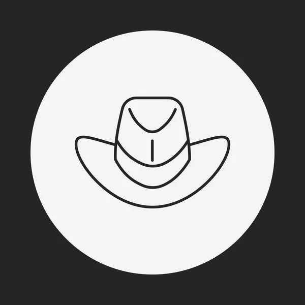 Sun hat line icon — Stock vektor