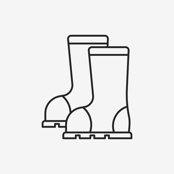 Ikona čáry déšť boty — Stockový vektor