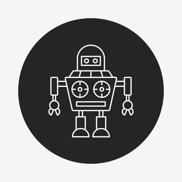 Icono de línea de robot — Vector de stock