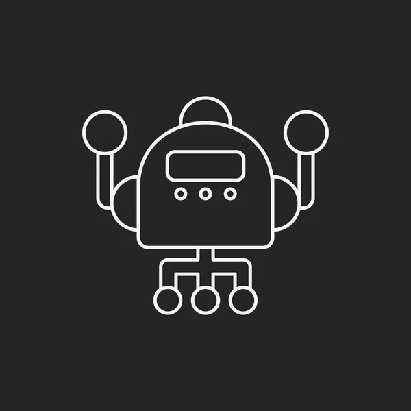 Icono de línea de robot — Vector de stock