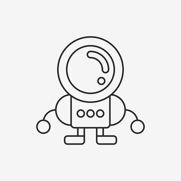 Icono de línea de robot — Archivo Imágenes Vectoriales