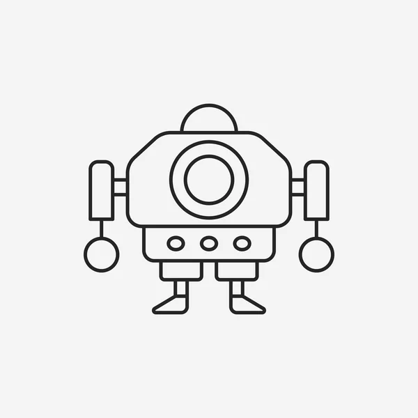 Ikonen för robotlinje — Stock vektor