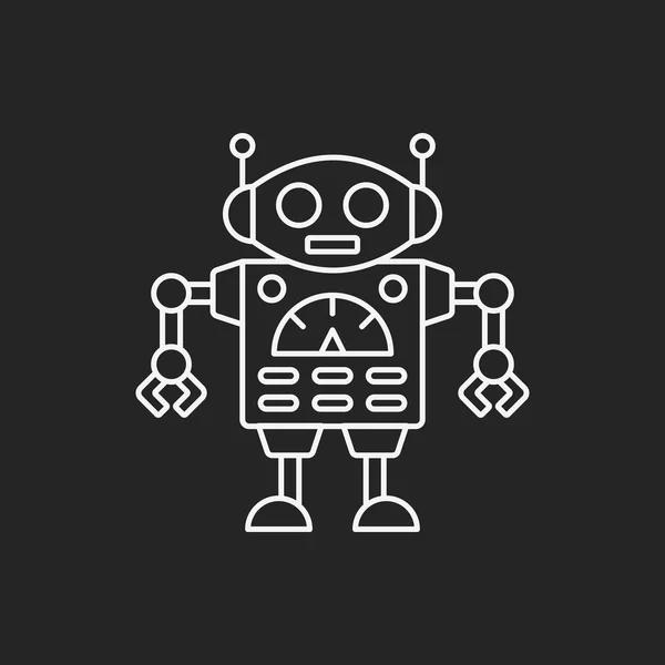 Icono de línea de robot — Vector de stock