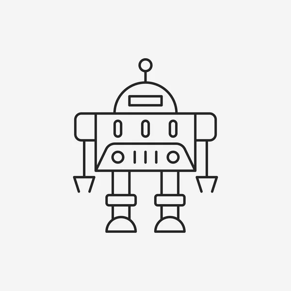 Icono de línea de robot — Vector de stock