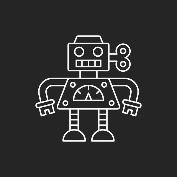 Icono de línea de robot — Vector de stock