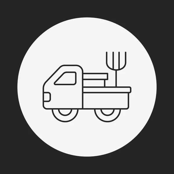 Línea de camión de carga icono — Vector de stock