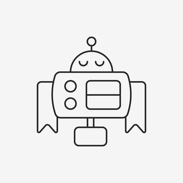 Icône de ligne robot — Image vectorielle
