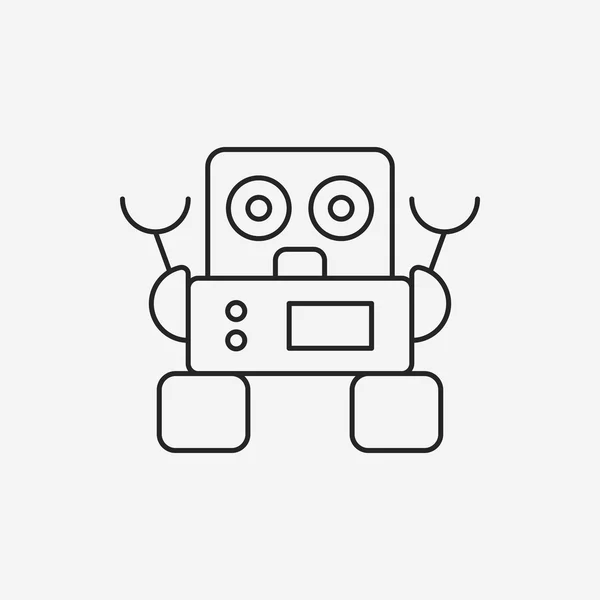 ロボットラインアイコン — ストックベクタ