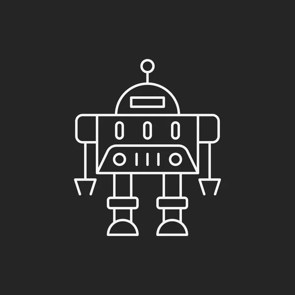 ロボットラインアイコン — ストックベクタ