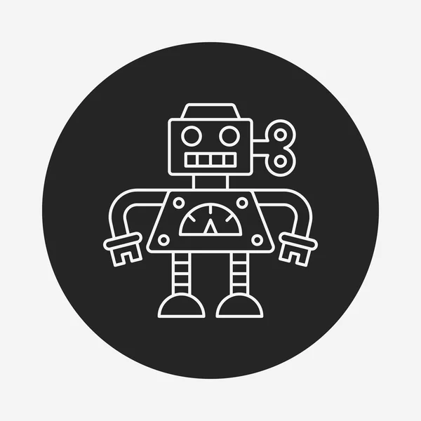 Icono de línea de robot — Vector de stock