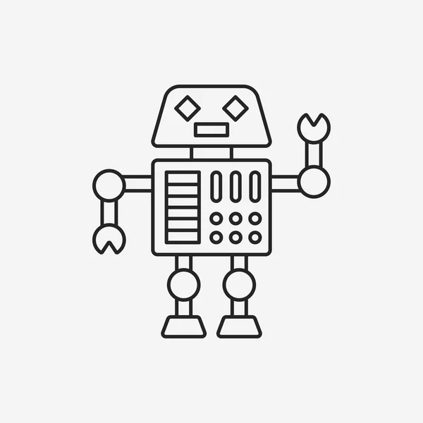 Robot line icon — Stock Vector