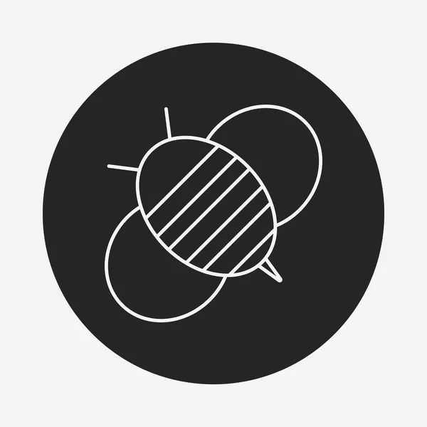 Bee lijn pictogram — Stockvector