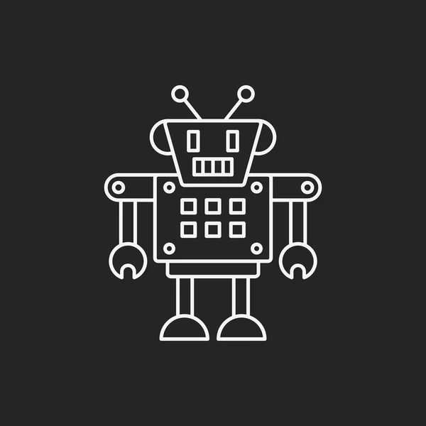 Robot line icon — Stock Vector