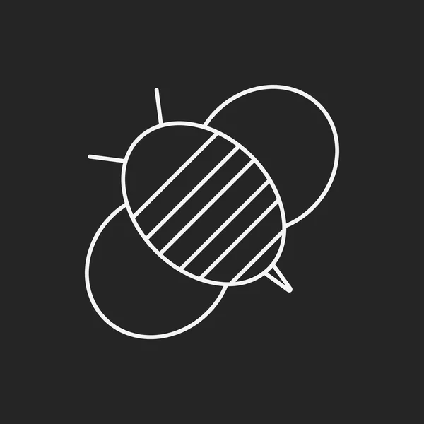 Icône de ligne d'abeille — Image vectorielle