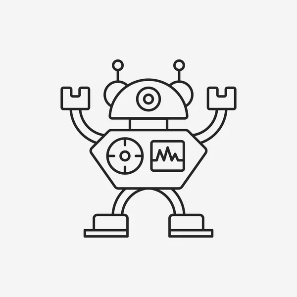 Icono de línea de robot — Vector de stock