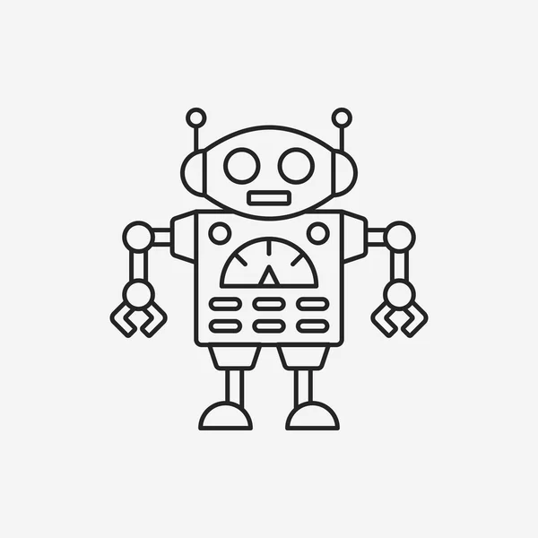Ícone de linha do robô — Vetor de Stock