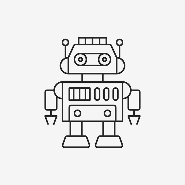 로봇 라인 아이콘 — 스톡 벡터