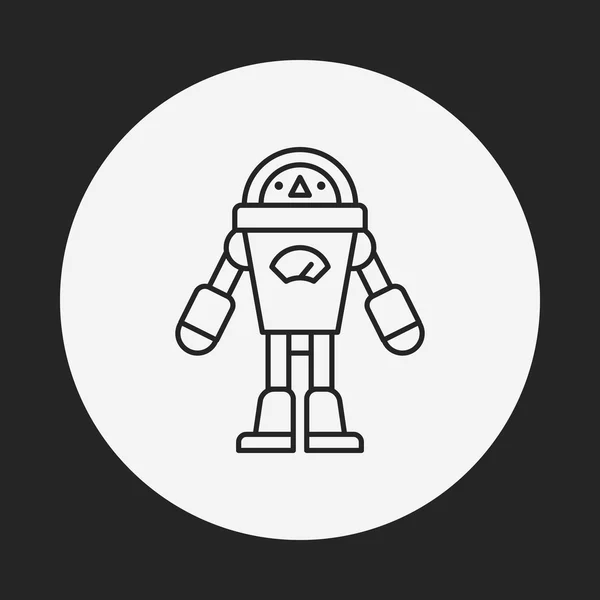 Icono de línea de robot — Vector de stock