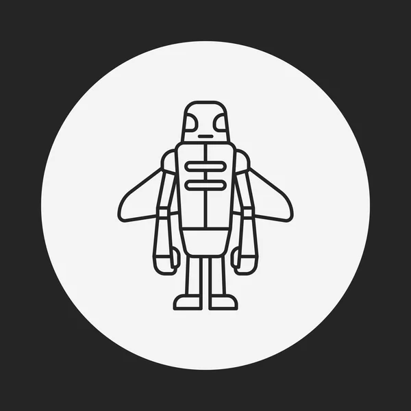 Icono de línea de robot — Vector de stock