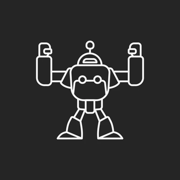 Icono de línea de robot — Vector de stock