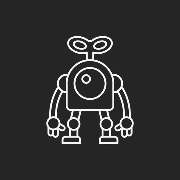 Icono de línea de robot — Vector de stock