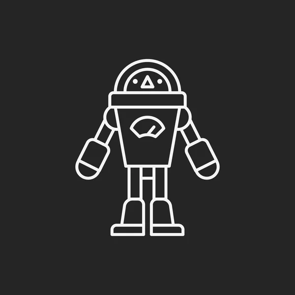 Icono de línea de robot — Vector de stock