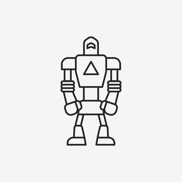 Roboterlinien-Symbol — Stockvektor