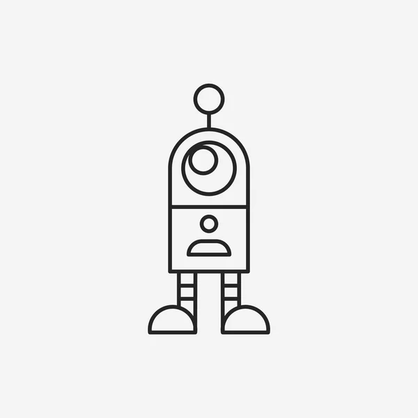 Icono de línea de robot — Vector de stock