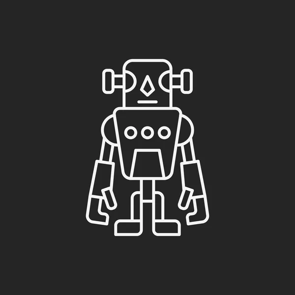 Icono de línea de robot — Vector de stock