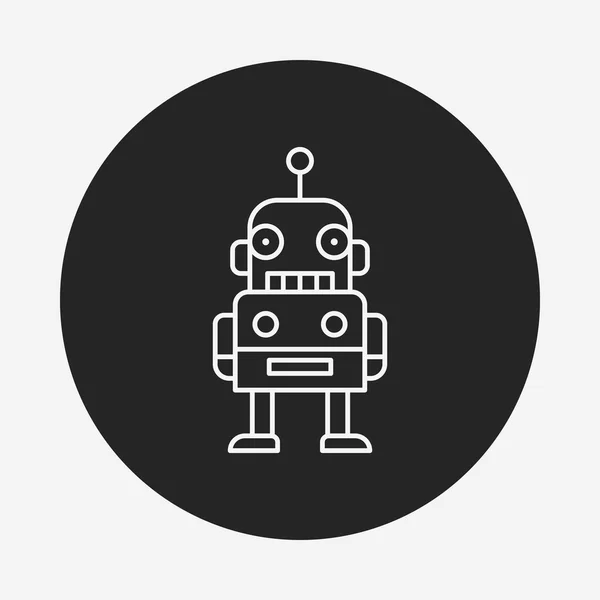 Icône de ligne robot — Image vectorielle