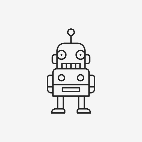 Εικονίδιο γραμμής ρομπότ — Διανυσματικό Αρχείο