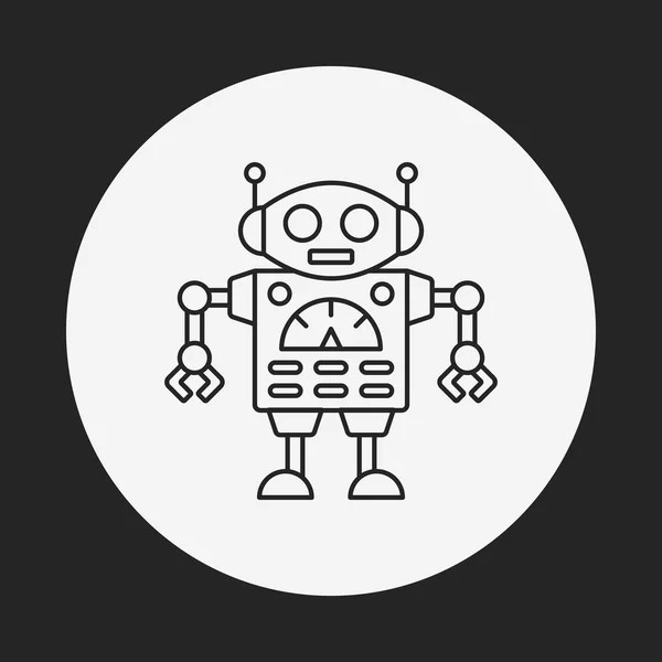 Icono de línea de robot — Vector de stock