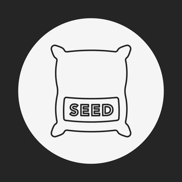 Seed line icon — Stock Vector