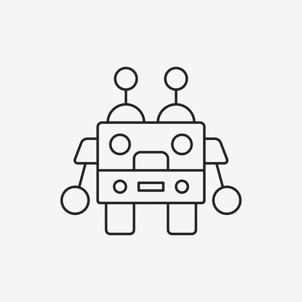 Icono de línea de robot — Vector de stock