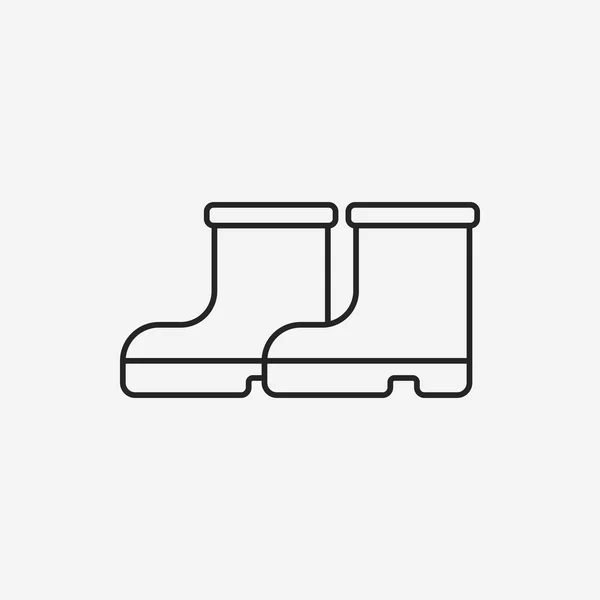 Rain boots line icon — Stock Vector