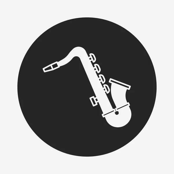 Icono del saxofón — Vector de stock