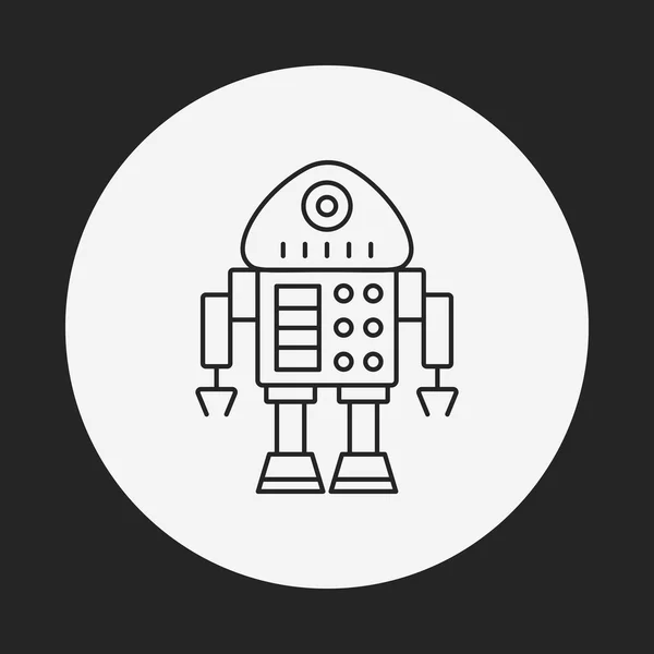 Icono de línea de robot — Vector de stock