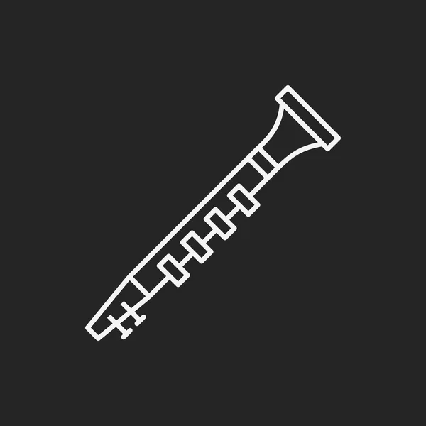 Icono de línea oboe — Vector de stock