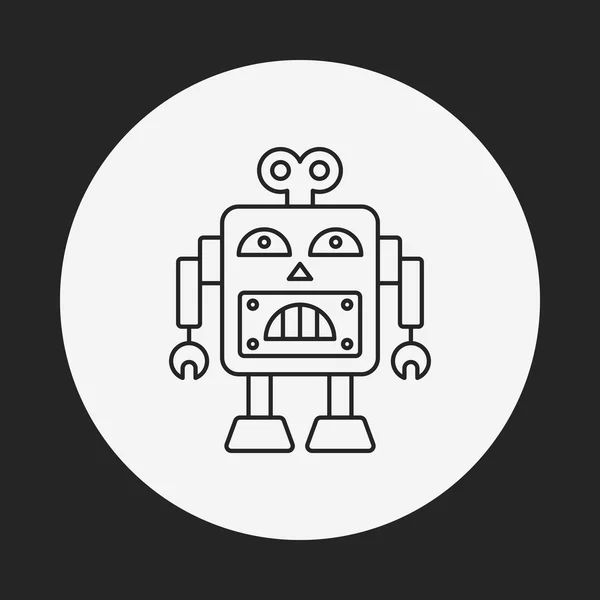 Icona della linea del robot — Vettoriale Stock