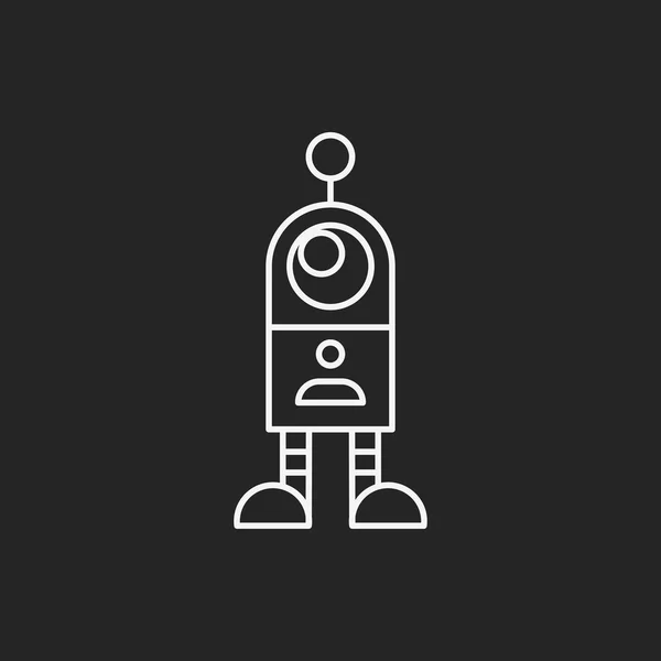 Icono de línea de robot — Vector de stock