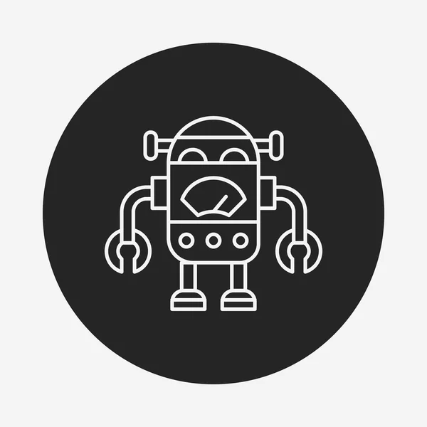 Icono de línea de robot — Vector de stock