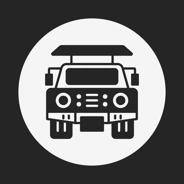 Camping auto-pictogram — Stockvector