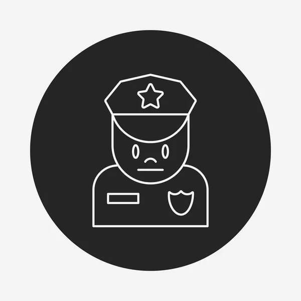 Policeman line icon — Stock Vector