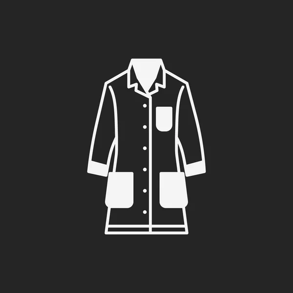 Значок лабораторного пальто — стоковый вектор