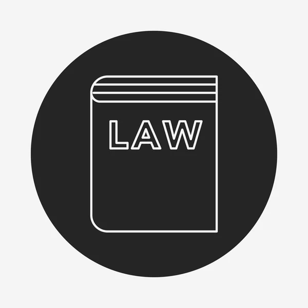 Law line icon — Stock Vector